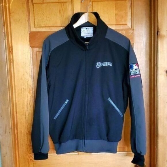 MLB Brewers Insiders Club Embellished Embroidered Lined Zip Sz L Jacket - Picture 1 of 11